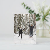 Paar in bos briefkaart (Staand voorkant)