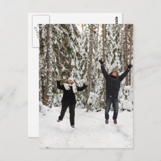 Paar in bos briefkaart (Voorkant / Achterkant)