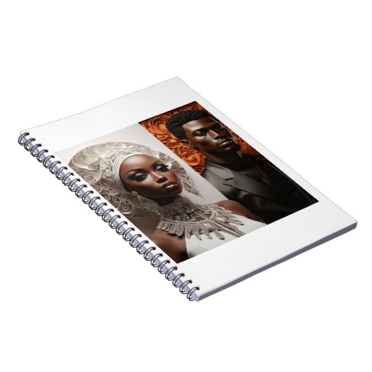 Paar in bruiloft kleding 2 Spiral Photo Notitieboe Notitieboek (Rechterzijde)