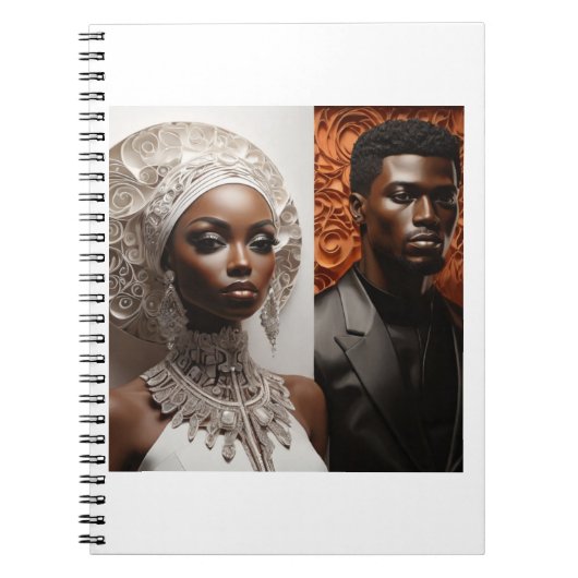 Paar in bruiloft kleding 2 Spiral Photo Notitieboe Notitieboek (Voorkant)