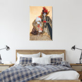 Paar in Carnival Costume, Venetië Canvas Afdruk (Insitu (Slaapkamer))