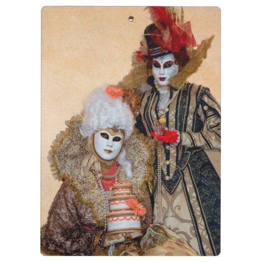 Paar in Carnival Costume, Venetië Klembord (Achterkant)