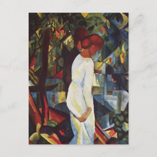 Paar in de Bossen tegen August Macke Briefkaart (Voorkant)