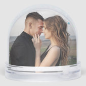 Paar in de liefde 2 foto sneeuwbol (Achterkant)