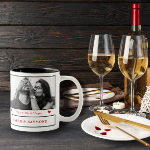 Paar in de liefde Ik gepersonaliseerde 2 foto's I Tweekleurige Koffiemok