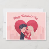 Paar in de liefde - Valentijnsdag Kaart (Voorkant)