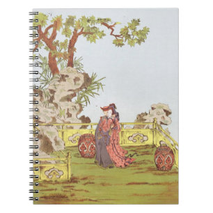 Paar in een Chinese tuin, van 'Ornaments of Chi' Notitieboek