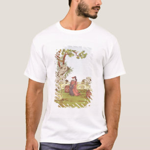 Paar in een Chinese tuin, van 'Ornaments of Chi' T-shirt