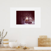 Paar in een kano poster (Keuken)