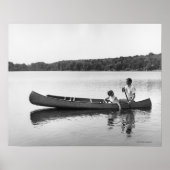 Paar in een kano poster (Voorkant)