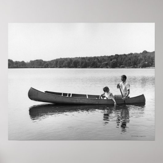 Paar in een kano poster (Voorkant)