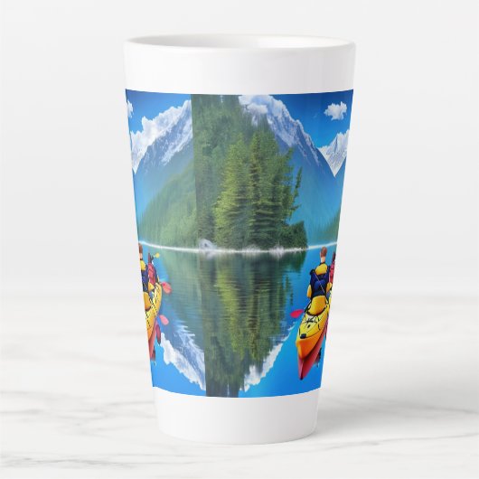 Paar in Kajak | Kajakken thema Latte Mok (Voorkant)