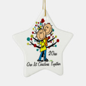 Paar in liefde, 1 Kerstmis, persoonlijk Ornament (Rechts)