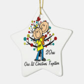 Paar in liefde, 1 Kerstmis, persoonlijk Ornament (Links)