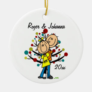 Paar in liefde, 1 Kerstmis, persoonlijk Ornament