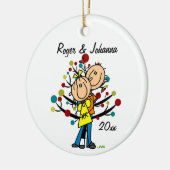 Paar in liefde, 1 Kerstmis, persoonlijk Ornament (Links)
