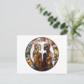 Paar in liefde briefkaart (Staand voorkant)