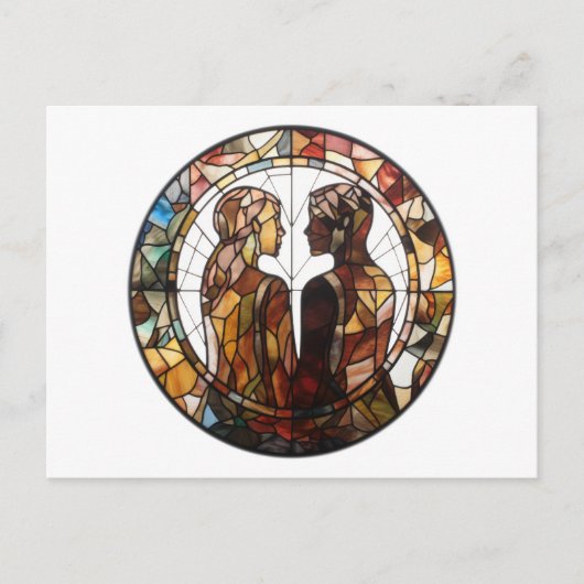 Paar in liefde briefkaart (Voorkant)