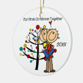 Paar in liefde Eerste Kerstmis Together Ornament (Links)