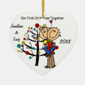 Paar in liefde Eerste Kerstmis Together Ornament (Voorkant)