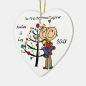Paar in liefde Eerste Kerstmis Together Ornament (Links)
