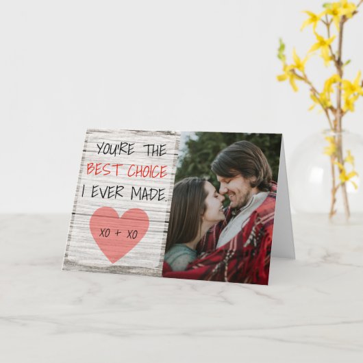 Paar in Liefde Foto Beste Keuze Jubileum Kaart (Gele Bloem)