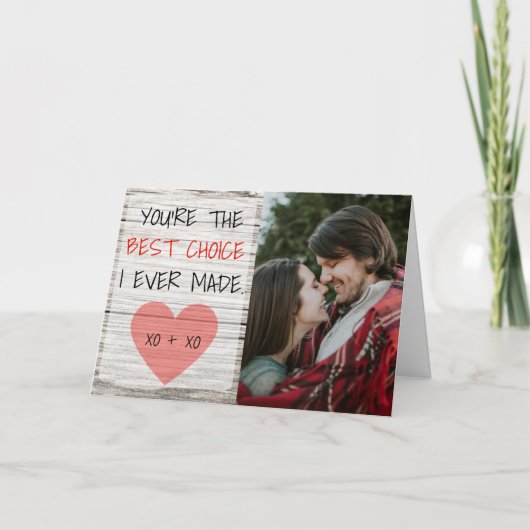 Paar in Liefde Foto Beste Keuze Jubileum Kaart (Voorkant)