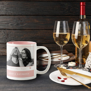 Paar in Liefde Ik Personaliseerde 2 Foto's Ik Vale Tweekleurige Koffiemok