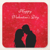 Paar in liefde kartonnen onderzetters (Voorkant)