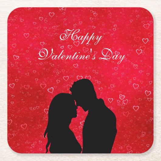 Paar in liefde kartonnen onderzetters (Voorkant)