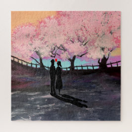 Paar in liefde, vierkante puzzel