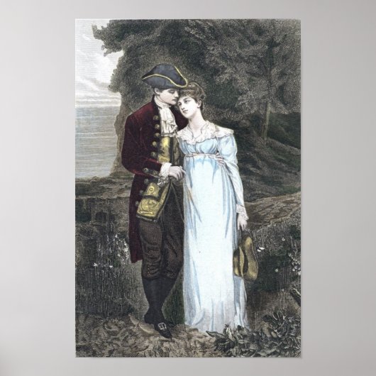 paar in Love Art Print (Voorkant)