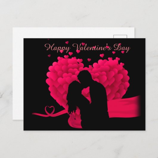 Paar in Love Happy Valentine's Day Briefkaart (Voorkant / Achterkant)