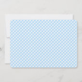 Paar in openlucht Baby shower Gingham voor jongen Kaart (Achterkant)