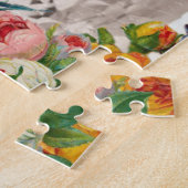  paar in Rozen met liefdesweddenschappen Legpuzzel (Zijkant)