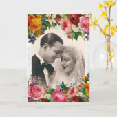  paar in Rozen van liefdesweddenschappen Verloving Kaart (Gele Bloem)