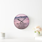 Paar in ruste Coupure Familienaam Fun Beach Retire Ronde Klok (Huis)