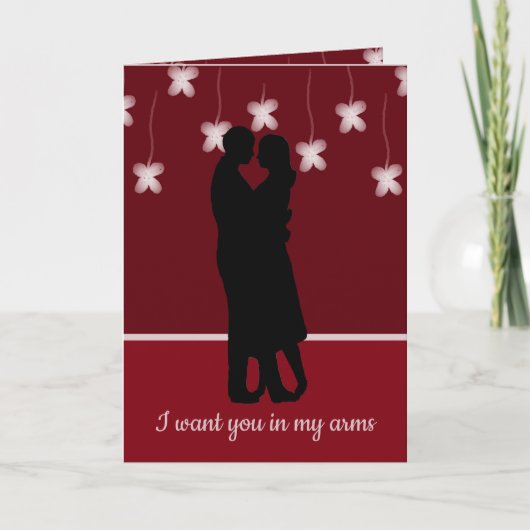 Paar in Silhouette Romantic Love Marry me Feestdagen Kaart (Voorkant)