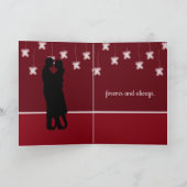 Paar in Silhouette Romantic Love Marry me Feestdagen Kaart (Binnen)