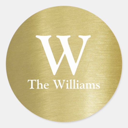 paar initiaal en naam ronde sticker (Voorkant)