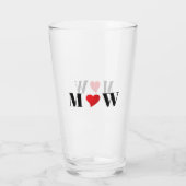 Paar initialen A houdt B rood hart aan Glas (Achterkant)