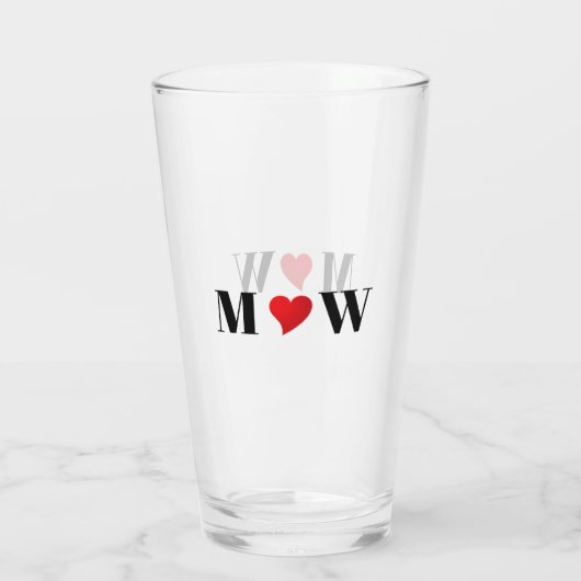 Paar initialen A houdt B rood hart aan Glas (Achterkant)