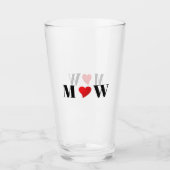 Paar initialen A houdt B rood hart aan Glas (Voorkant)