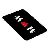 Paar initialen A houdt B rood hart aan Magneet (Rechterzijde)