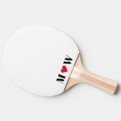 Paar initialen A houdt B rood hart aan Tafeltennisbatje (Zijkant)
