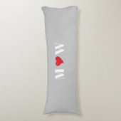 Paar initialen A loven B rood hart aanpassen Lichaamskussen (Voorkant Verticaal)