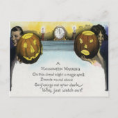 Paar Jack O Lantern Pumpkin Briefkaart (Voorkant)