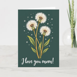 Paar Kaart met Paardenbloem voor Moeder