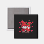 paar kabouters Valentijnsdag harten kostuum kabout Magneet (Voorkant / Achterkant)