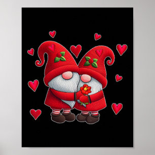 paar kabouters Valentijnsdag harten kostuum kabout Poster